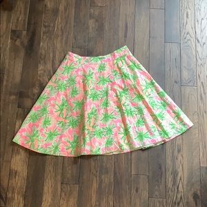 Lilly Pulitzer Discontinued Neon Palm Circle Skirt